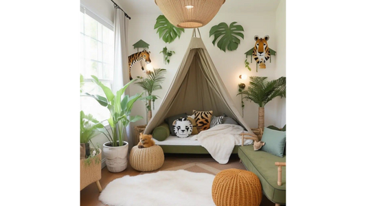 6 thèmes de chambres avec un pouf enfant personnalisé