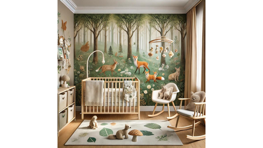 Chambre bébé thème forêt