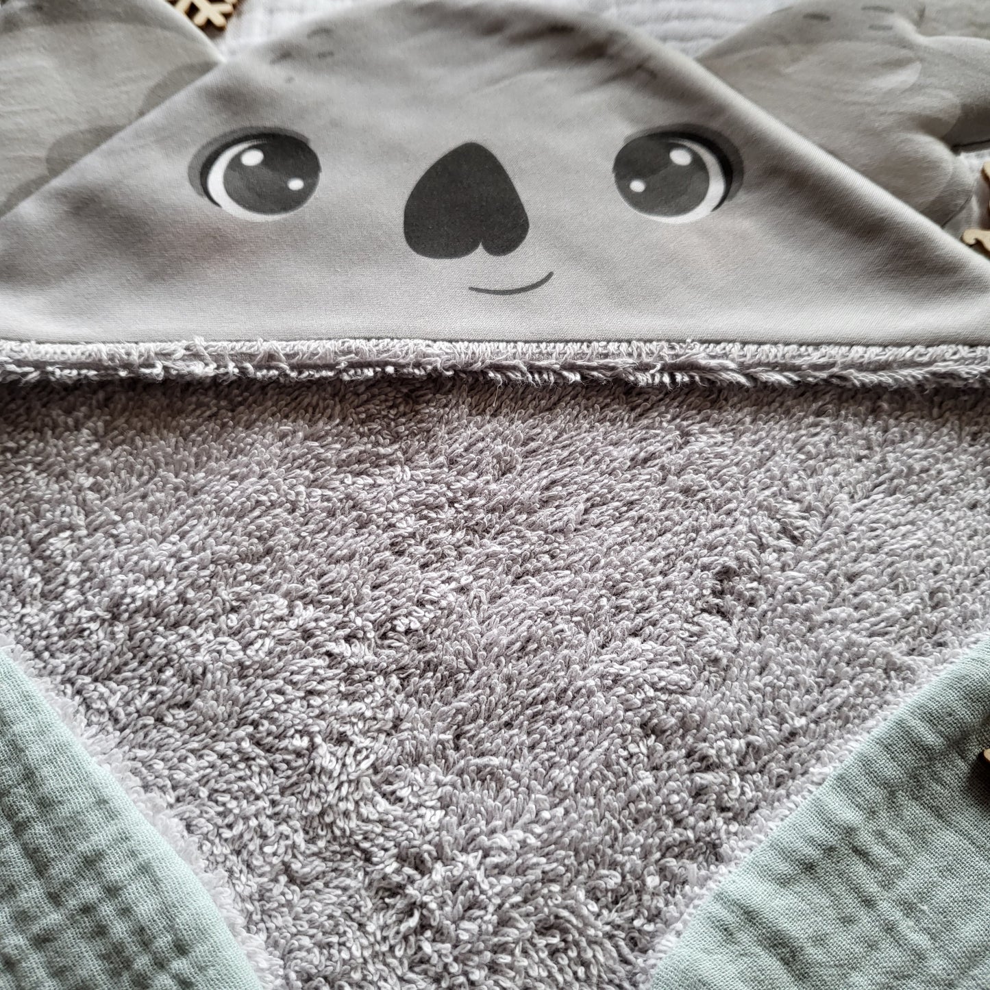 Cape de bain poupée - koala