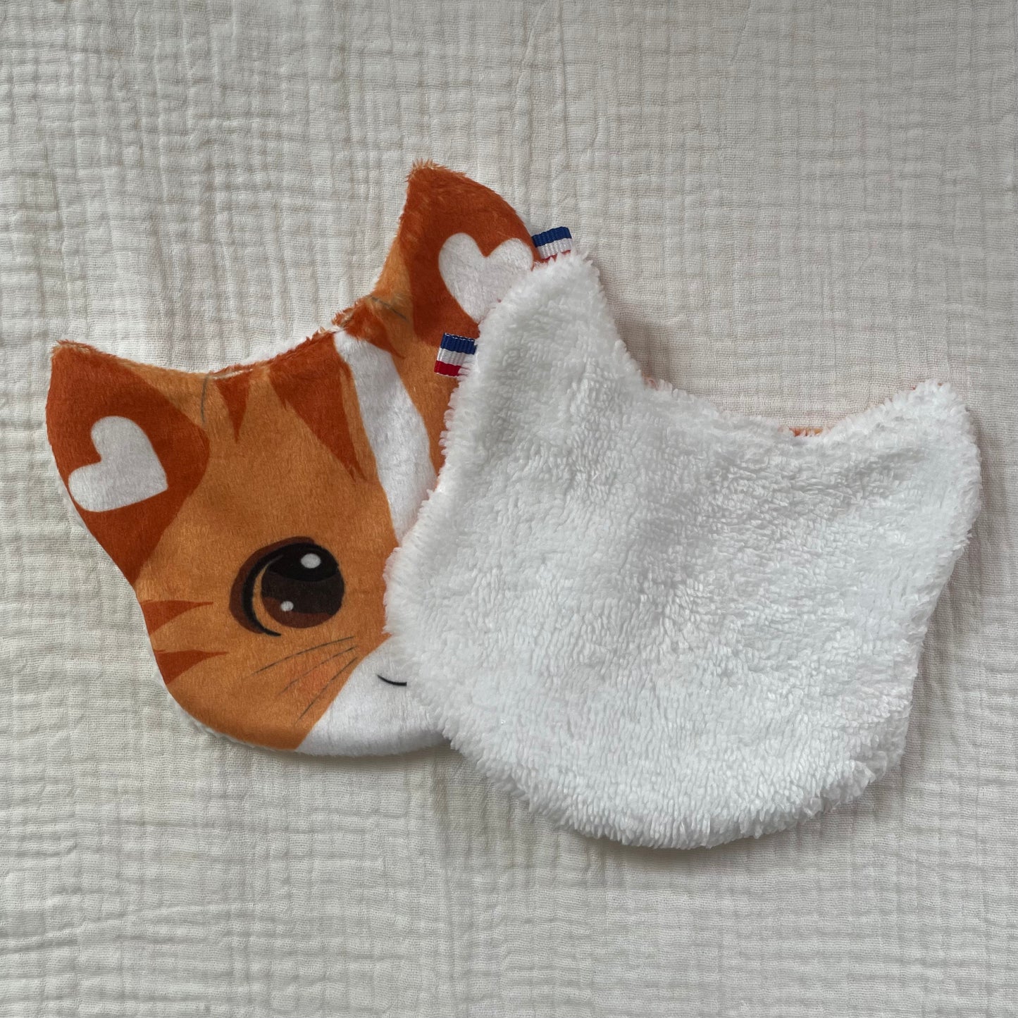 Lot de 2 lingettes lavables - chat