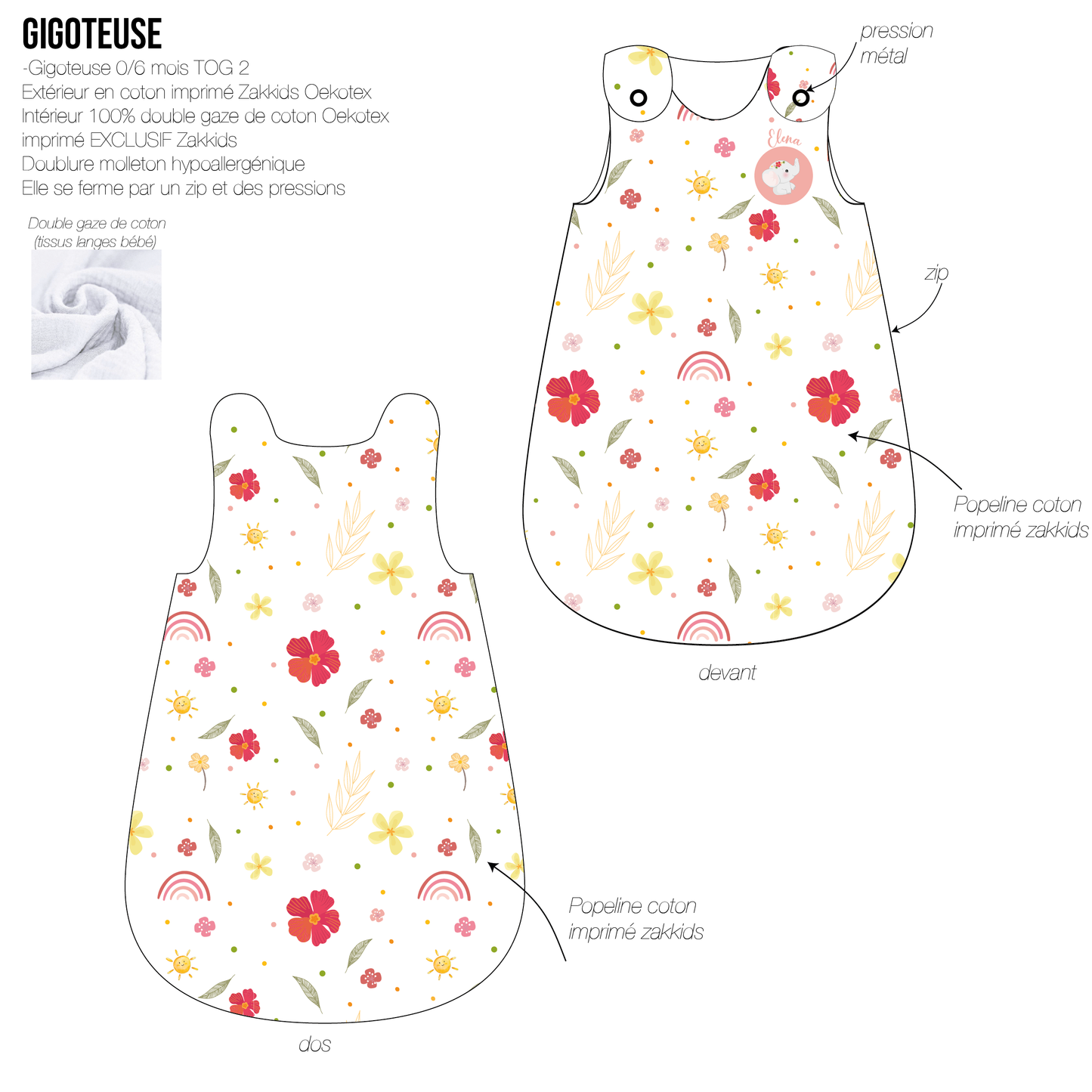 Liste de naissance Giacobi - theme éléphant