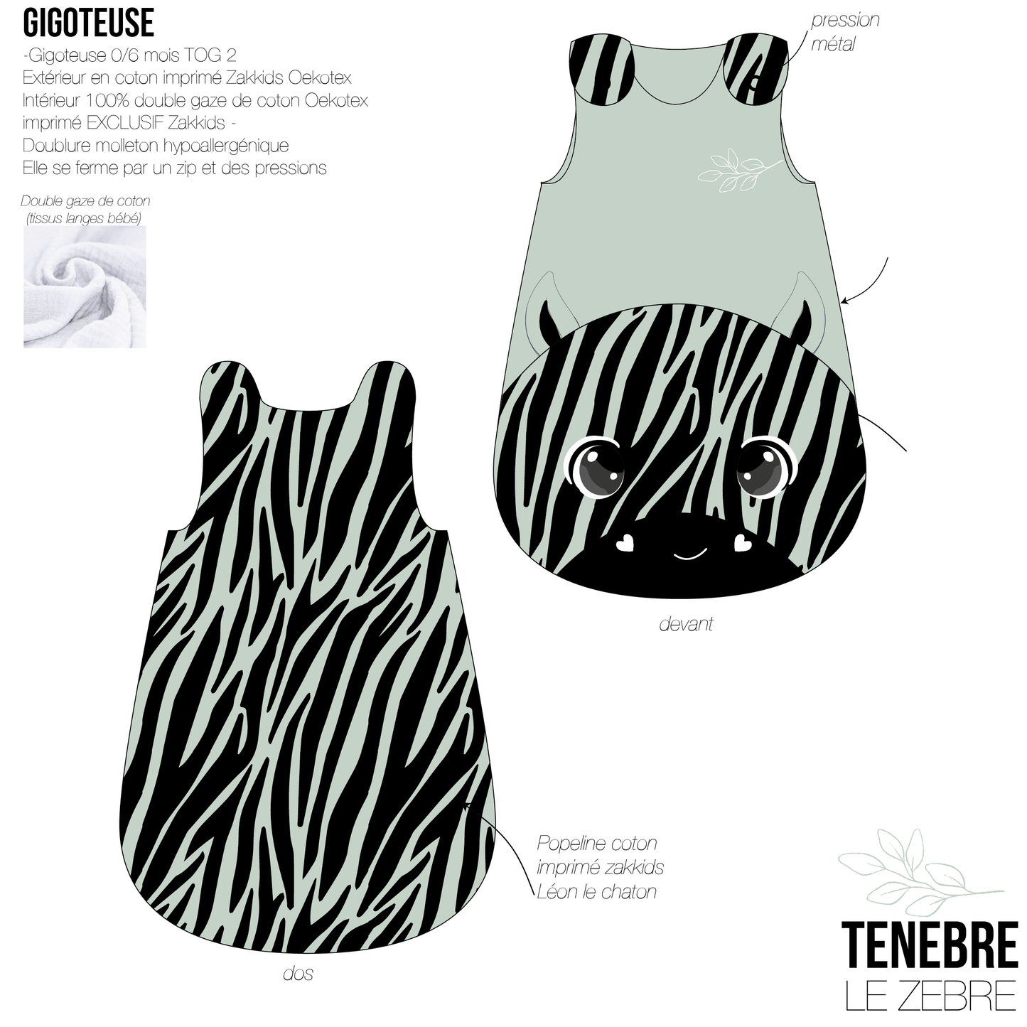 Gigoteuse zèbre - famille Saintjon