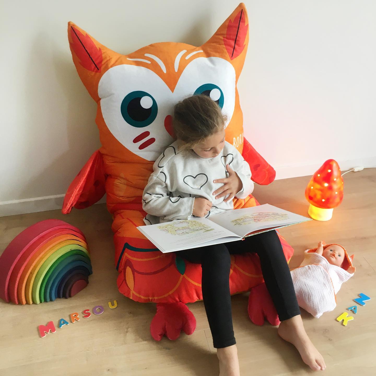 Pouf enfant - hibou - Marsou