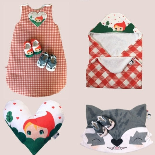 Chaussons bébé - petit chaperon rouge
