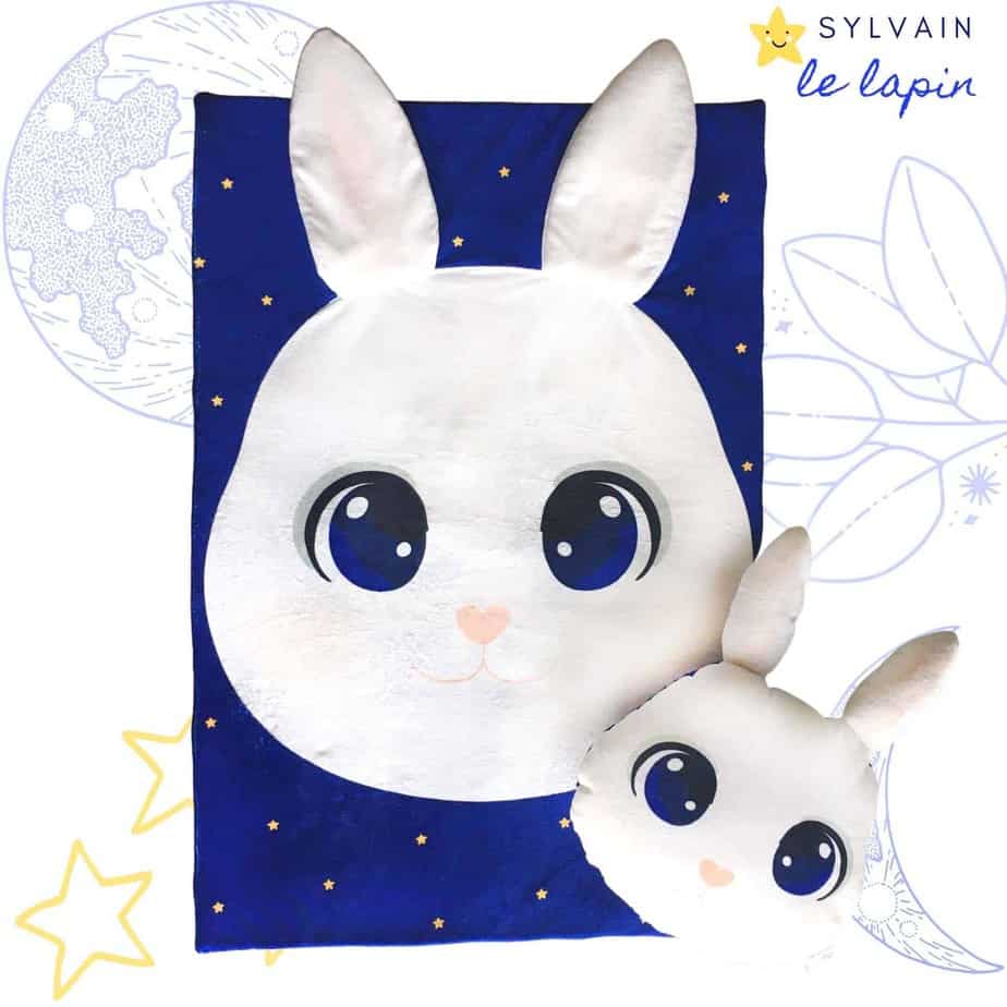 couverture bébé thème lapin