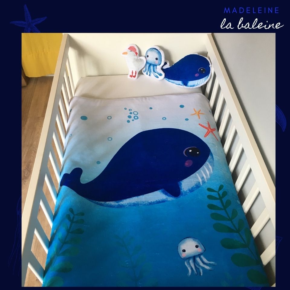 couverture bébé thème marin