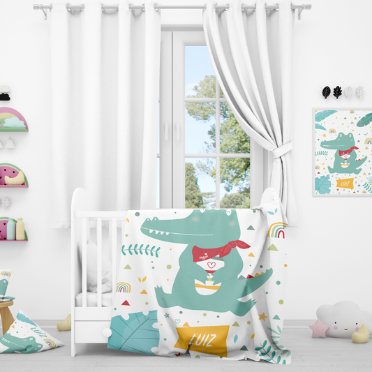 Ensemble rentrée maternelle : couverture + coussin