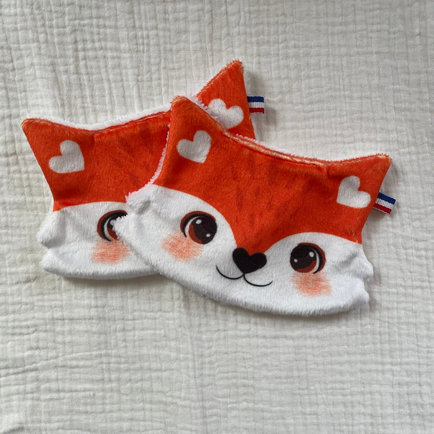 Lot de 2 lingettes lavables - renard