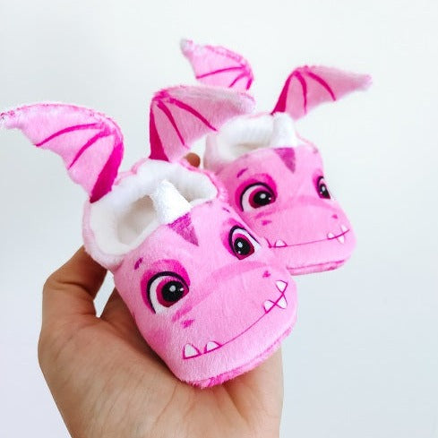 Chaussons bébé - Dragonosaure girly