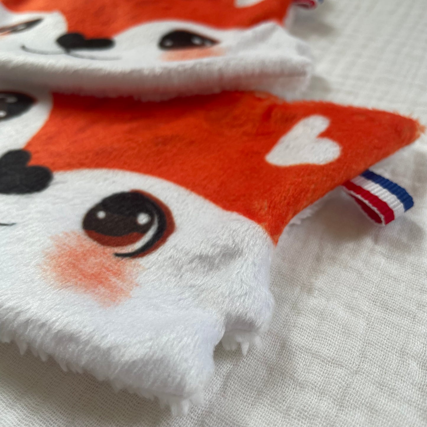 Lot de 2 lingettes lavables - renard