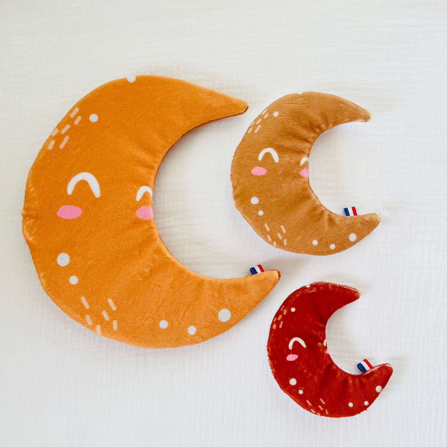 Trio de doudous lune - baby astro ⭐