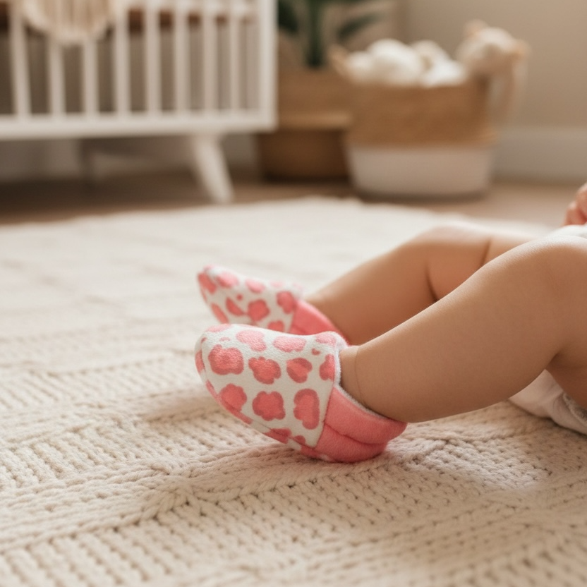Chaussons bébé léopard
