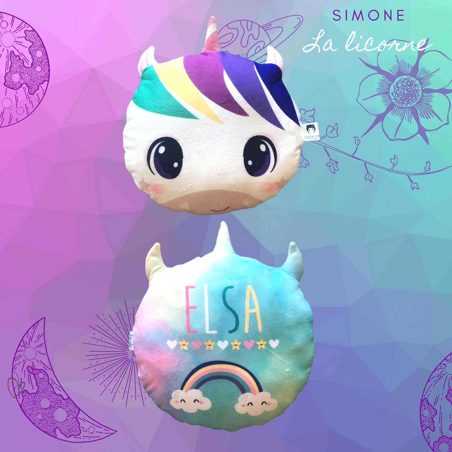 coussin licorne