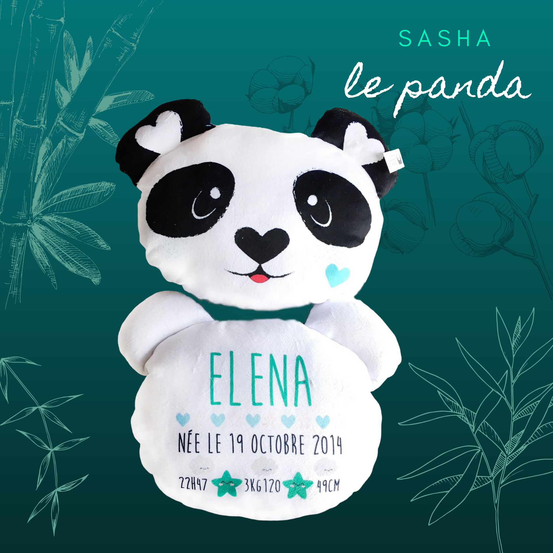 coussin panda