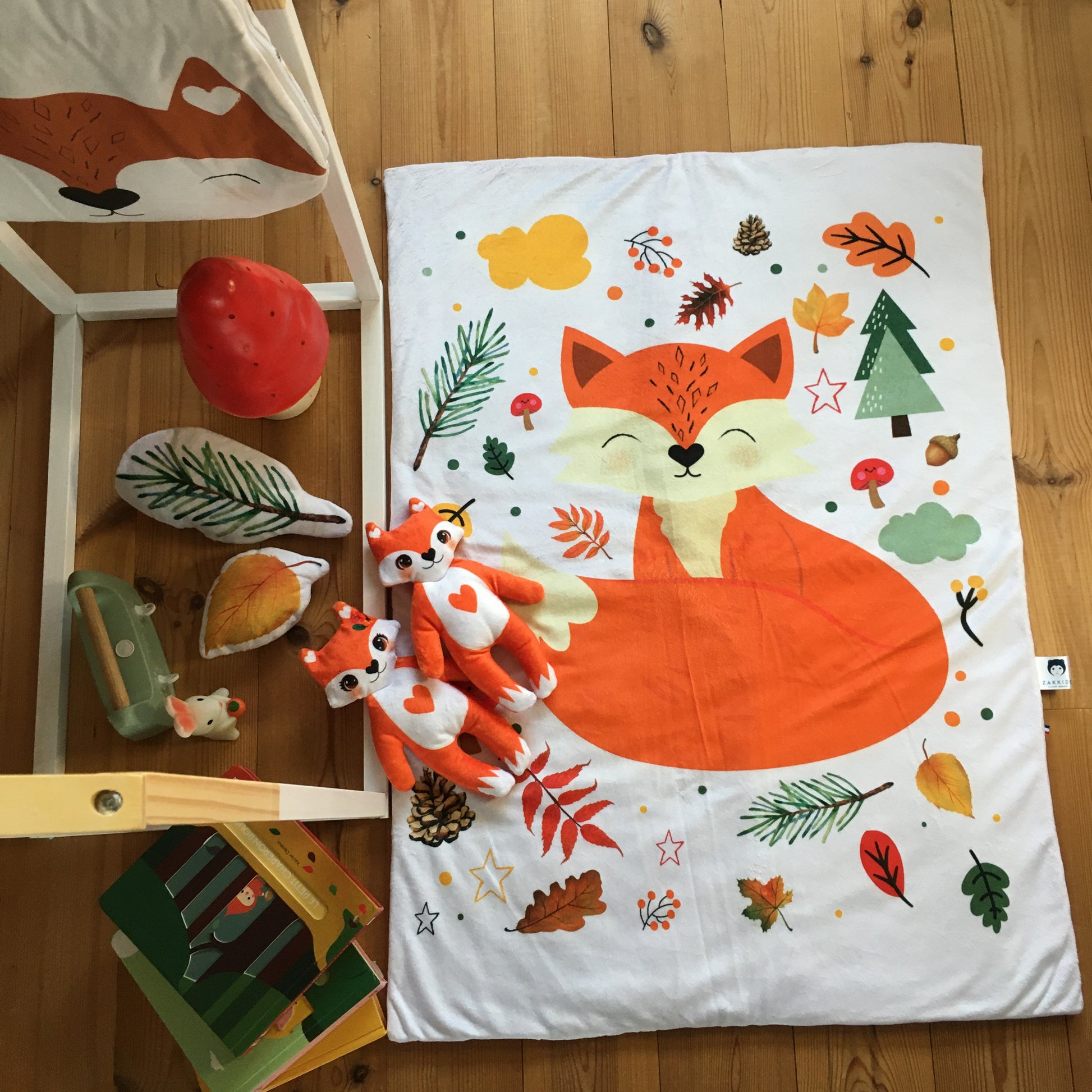 couverture bébé thème renard
